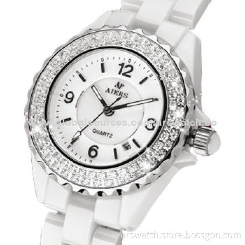 Ceramic analog watch